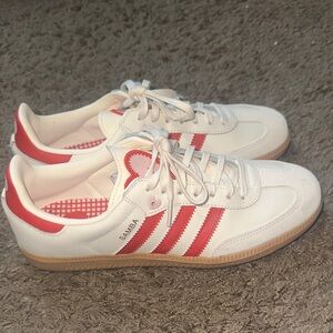 Adidas valentines Samba White and Red Kids Sneakers
